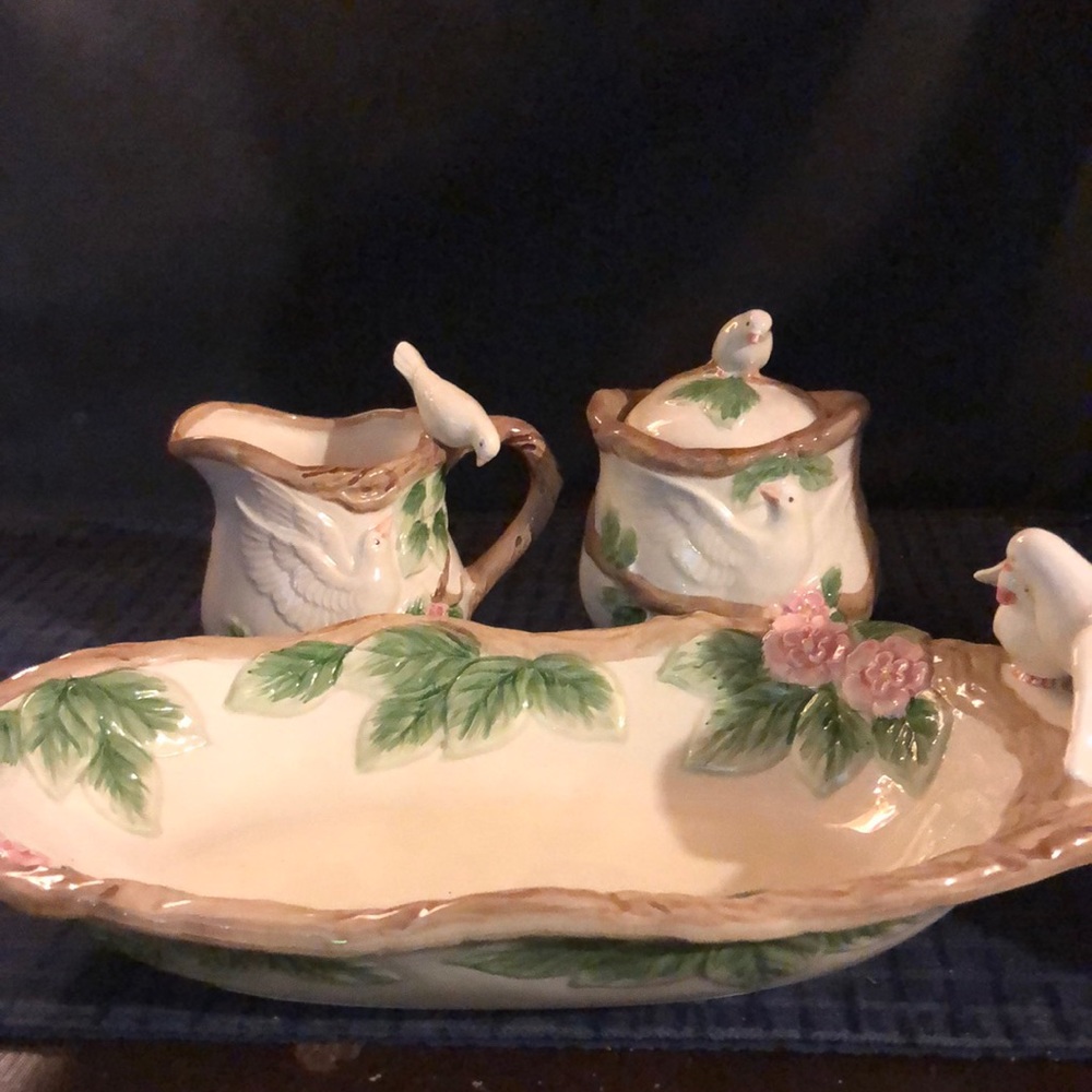 VINTAGE AND RARE 👀 CREAM SUGAR DISH SERVING TRAY